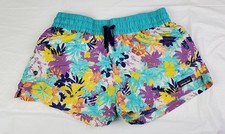 Patagonia Girls Costa Rica Baggies Shorts Colorful Floral - Size XL 14 - EUC