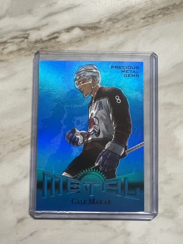 Cale Makar 22-23 Skybox Metal Universe Retro Precious Metal Gems Blue /50