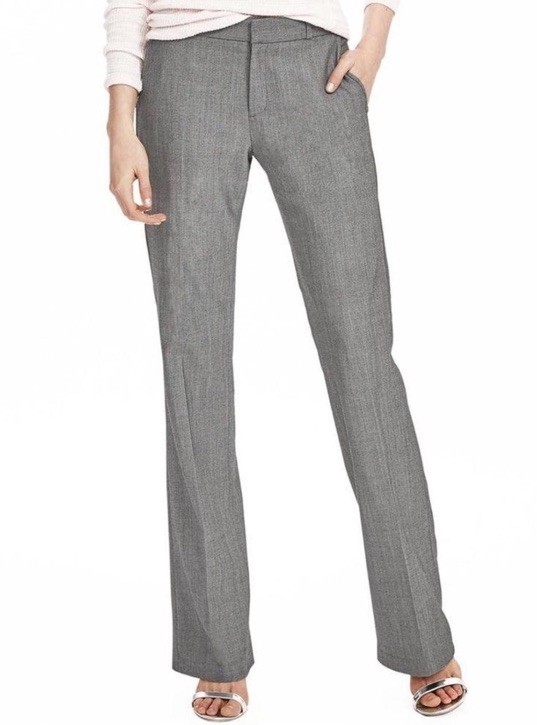 Banana Republic Womens Gray Wool Blend Harper Dress Pants Size 4