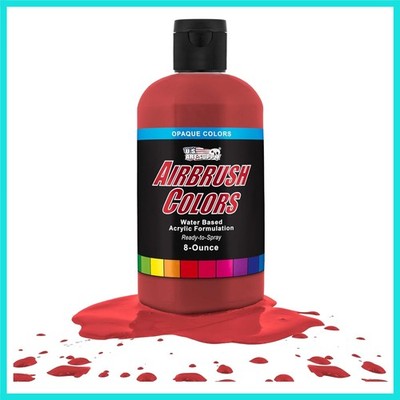 Opaque Bright Red Acrylic Special Effects Airbrush Paint - 8oz Ready to Spray...