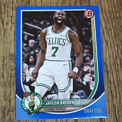 Topps 2022-23 Bowman University Jaylen Brown Celtics #57 Blue Serial #/150
