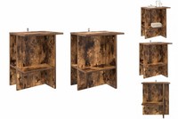 Couchtisch 2Er Set GeräUcherte Eiche 40X30X49 Cm