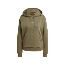 adidas Essentials Small Logo Feel Cozy Hoodie Womens Green Casual Outerwear SB11