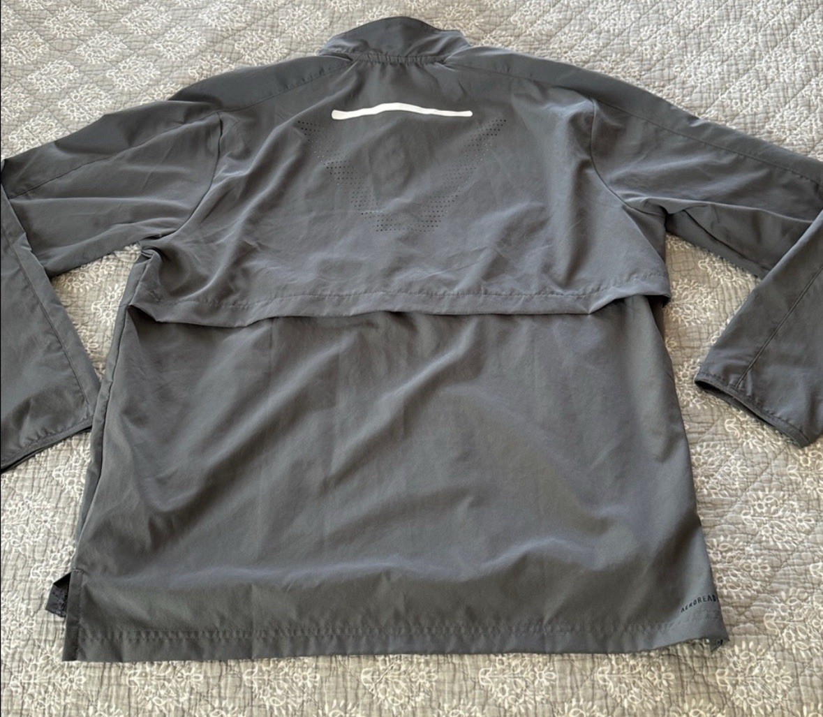 Adidas Lightweight Gray Half Zip Pullover Jacket … - image 2