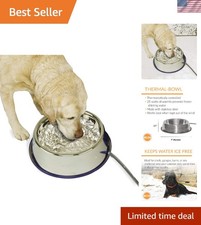 Automatic 102oz Heated Pet Water Bowl - Ideal for Outdoors and Cold Climates