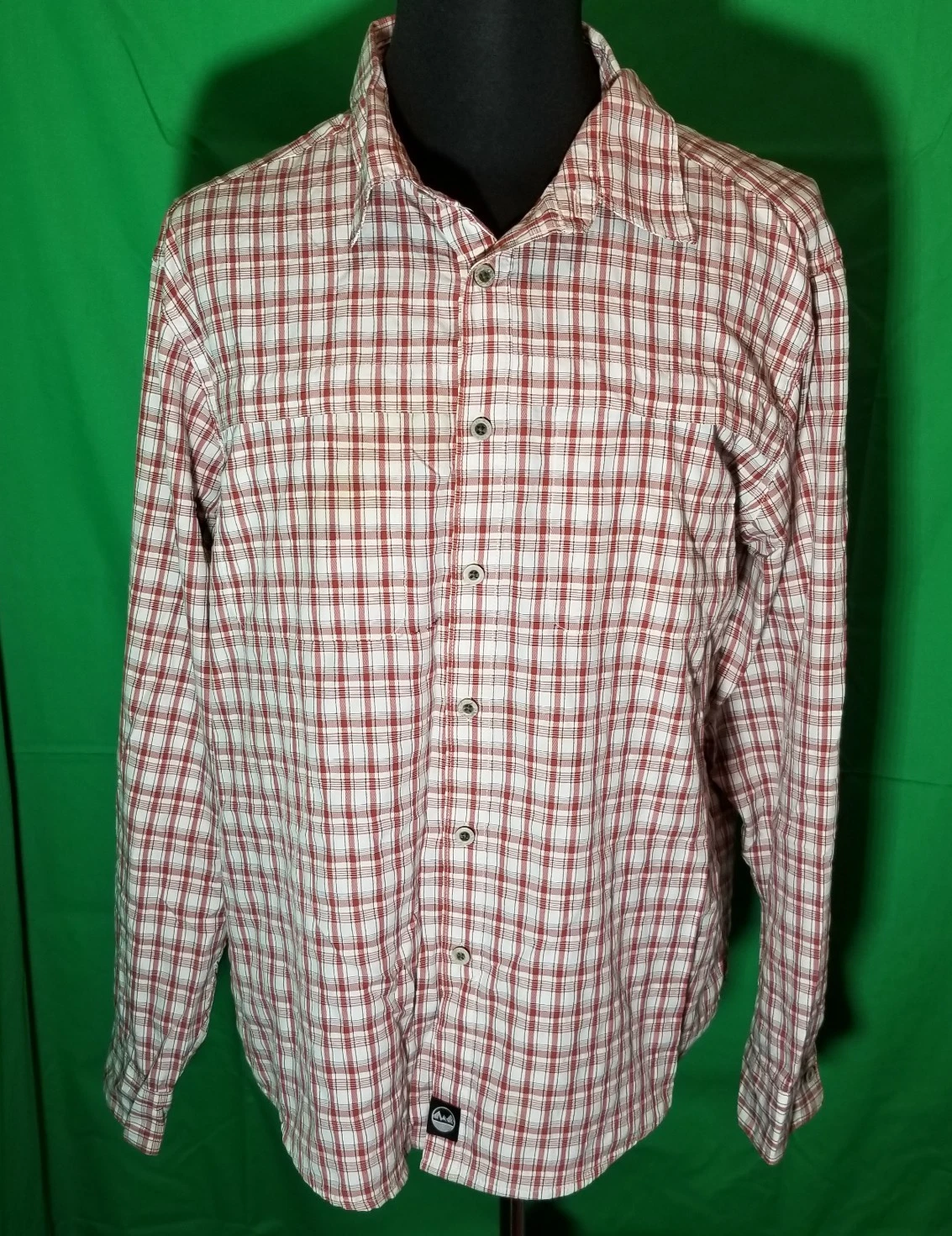 Wrangler Outdoor Series Long Sleeve Red Plaid Button Up Mens XL Cowboy Western