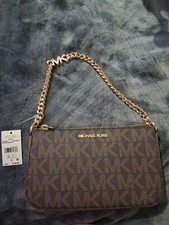 Michael Kors Small Brown Chain Pouchette 