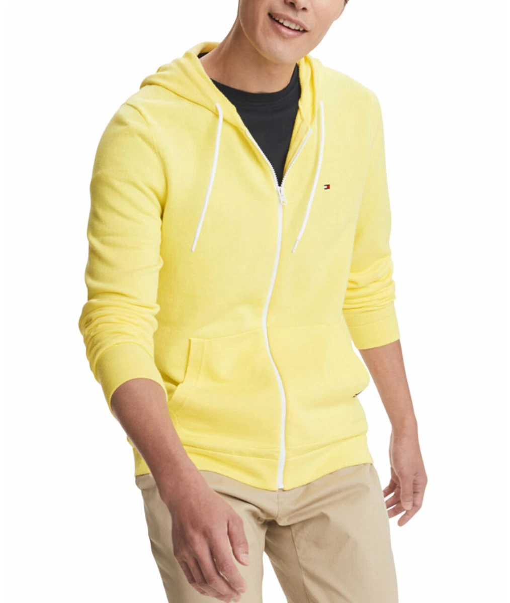 Tommy Hilfiger Men&#039;s Yellow Simon Cotton Full Zip Hoodie | eBay