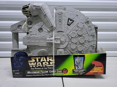 #ad Millennium Falcon Carry Case STAR WARS Power of the Force Scanning Crew D1 $38.49