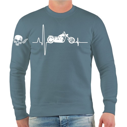 Sweatshirt Chopper Liebe Custom MC Motorcycles american Bike Route 66 motorrad - Bild 5 von 5