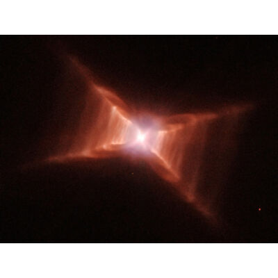 Hubble Weltraumteleskop sterbender Stern HD 44179 roter rechteckiger Nebel Kunstdruck 18 x 24 Zoll