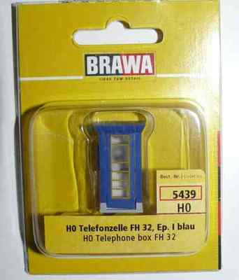 SH Brawa 5439 Telefonzelle  FH 32  beleuchtet  Epoche I