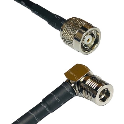 LMR240 RP-TNC MALE to QMA MALE ANGLE Coax RF Cable USA-Ship Lot
