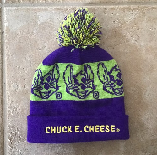 Chuck E. Cheese kids beanie hat purple 