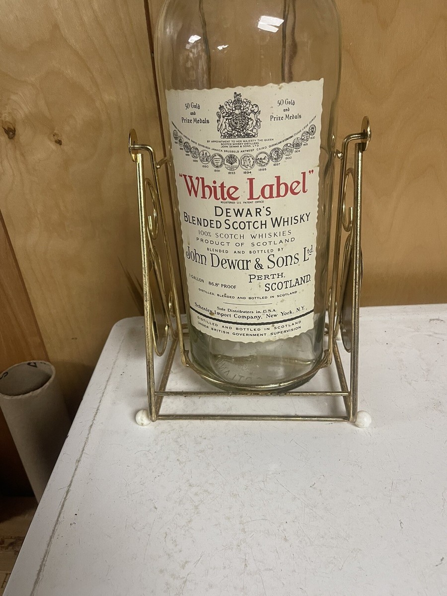 DEWAR'S WHITE LABEL SCOTCH 1 GALLON WHISKY BOTTLE & CRADLE | eBay
