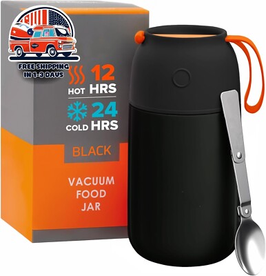 Termos Para Comida Grande 24 Oz Caliente Calentador De Portatil Acero Inoxidable