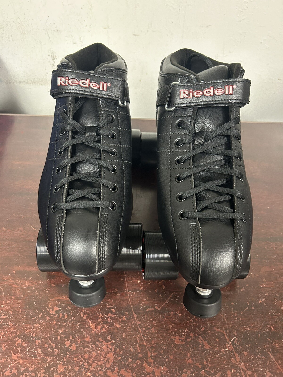 NEW Riedell R3 Black Quad Roller Derby Speed Skates Size 12 Free