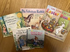 Lot of 5 Children's Easter & Bunny Books Vintage Modern Little Golden