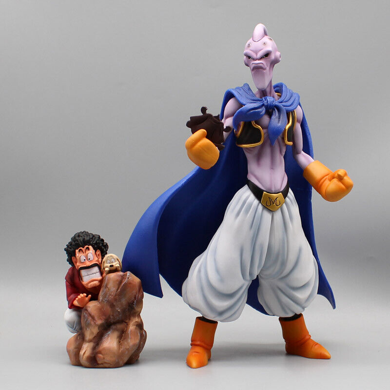 Figurines MAJIN BOO maléfique et MISTER SATAN avec rocher Dragon Ball Z