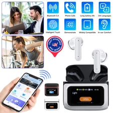 Bluetooth V5.4 Translator Earbuds AI 144+ Languages Translation In-Ear Pods Buds