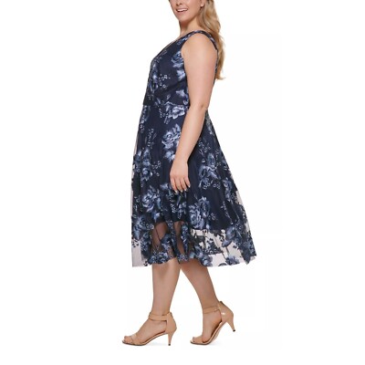 vince camuto embroidered mesh dress ASHLEYlauren 12020 Off-Shoulder Beaded Gown with Organza Cape main image 1