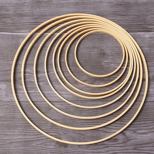 Bamboo Circle Decoration Materials Macrame Ring Dream Catcher Rings - 第 6/12 張圖片