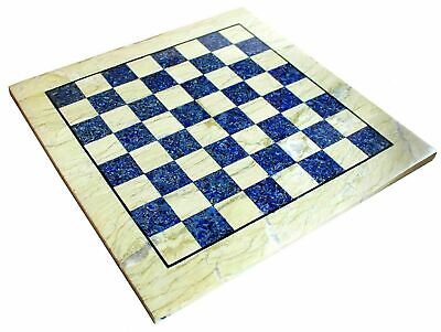 StonKraft - 12 x 12 Stone Inlaid Chess Game Board with Wooden