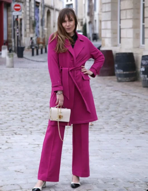 Fuchsia suits top for ladies