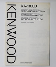 Original KENWOOD KA-1100D Amplifier Instruction Manual / Bedienungsanleitung
