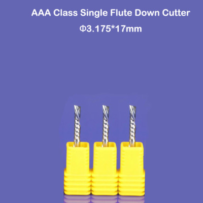 Left Hand Router Bits 3pcs HQ Down Cut Single Flute Spiral Left-Handed CNC Router Bits 3 ...