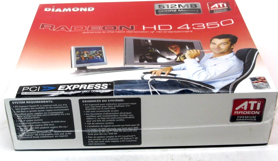 NEW SEALED DIAMOND RADEON HD 4350 GRAPHICS CARD  - Image 2 of 3