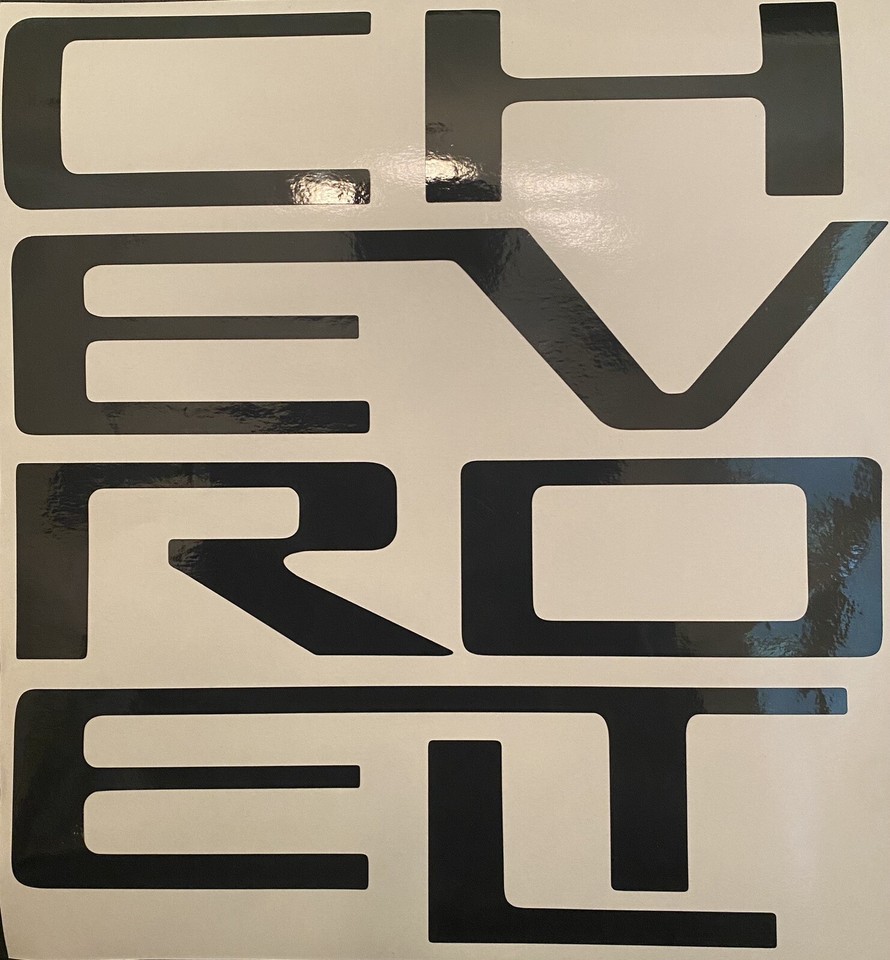 Gloss Black Tailgate Letter Decals For 2021-2022 Chevrolet Colorado - Vinyl Overlay