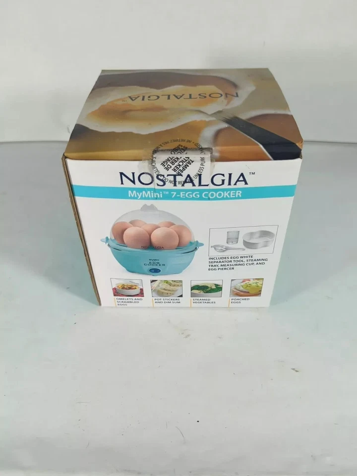 Nostalgia Teal Retro Mini Electric Griddle & Large Hard-Boiled Egg Cooker - Image 3 of 4