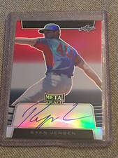 RYAN JENSEN 2019 Leaf Metal Red White Blue Autograph #8/10 CUBS PROSPECT