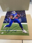 BUFFALO BILLS DAWSON KNOX #88 SIGNED 11x14 PHOTO TE BLUE Pose beckett