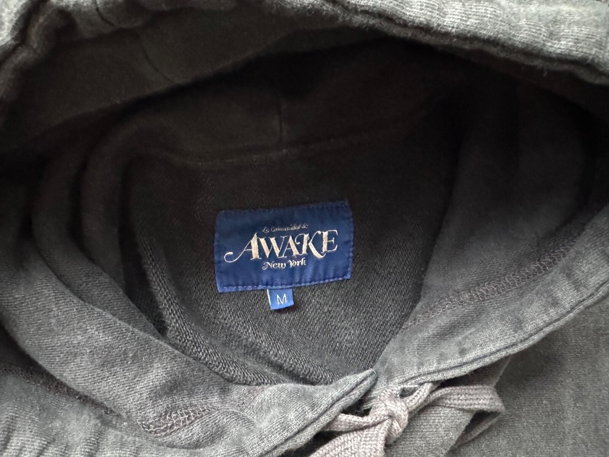 Awake NY Sunbleached Logo Hoodie, Grey, Size M | eBay UK