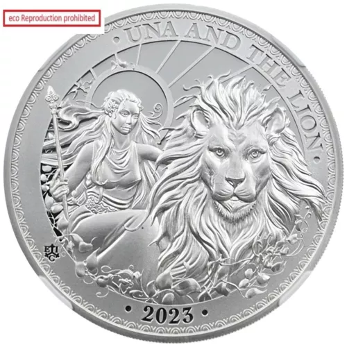 St. Helena 2023 Charles III 1 Pound Silver Coin NGC PF69UC Una and the Lion