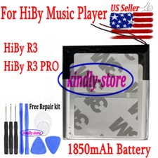 USPS 1850mAh Rechargeable Battery Repair For HiBy R3 & HiBy R3 Pro Music Player