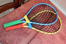 Pair of large plastic soft ball rackets 30"