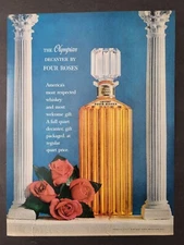 Four Roses Whiskey-The Olympian Decanter-Print Ad 1963
