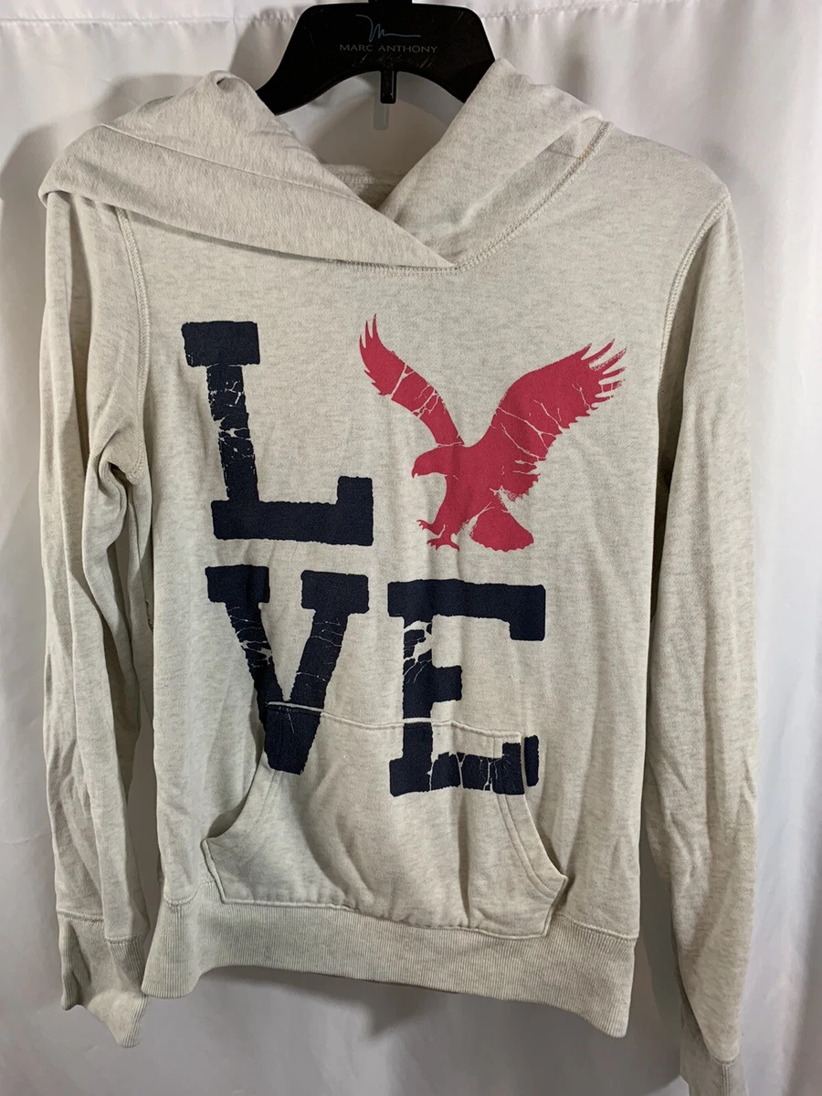 Girls American Eagle sweatshirt Hoodie Love Medium | eBay