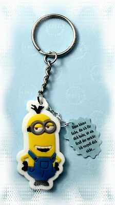 MINION Schlüsselanhänger mit / ohne SPRUCH Anhänger NUR HIER tolle Geschenkidee