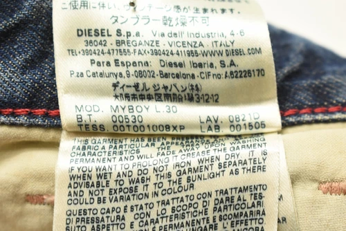 Diesel Myboy Regular Slim-Straight Low Waist 0821D Vaqueros Mujer Estrechos W24/L30 - Imagen 8 de 10