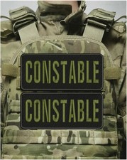 CONSTABLE 2 EMBROIDERY PATCHES 4X10 WHIT HOOK...