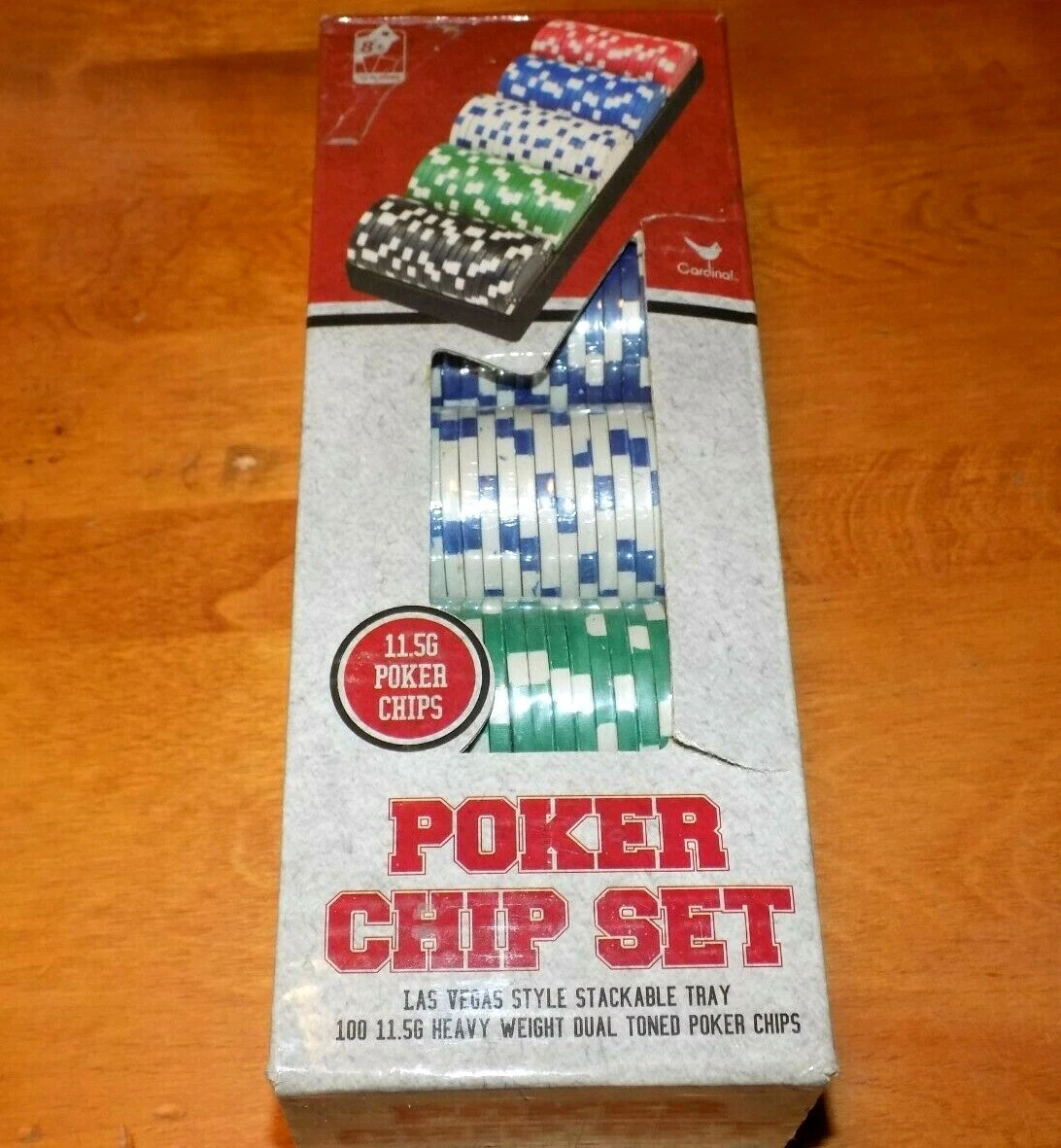 VINTAGE POKER CHIPS, X 100 Count, Diameter, Red White Blue,, 53 OFF