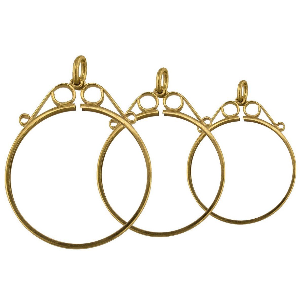 9ct Yellow Gold Pendant Sovereign Coin Mount Full/Half With Scroll Top  jewellery | eBay UK