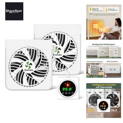 Heizkörper Ventilator mit Magneten für Gusseisenheizkörper, 2 Magnetische Hei...