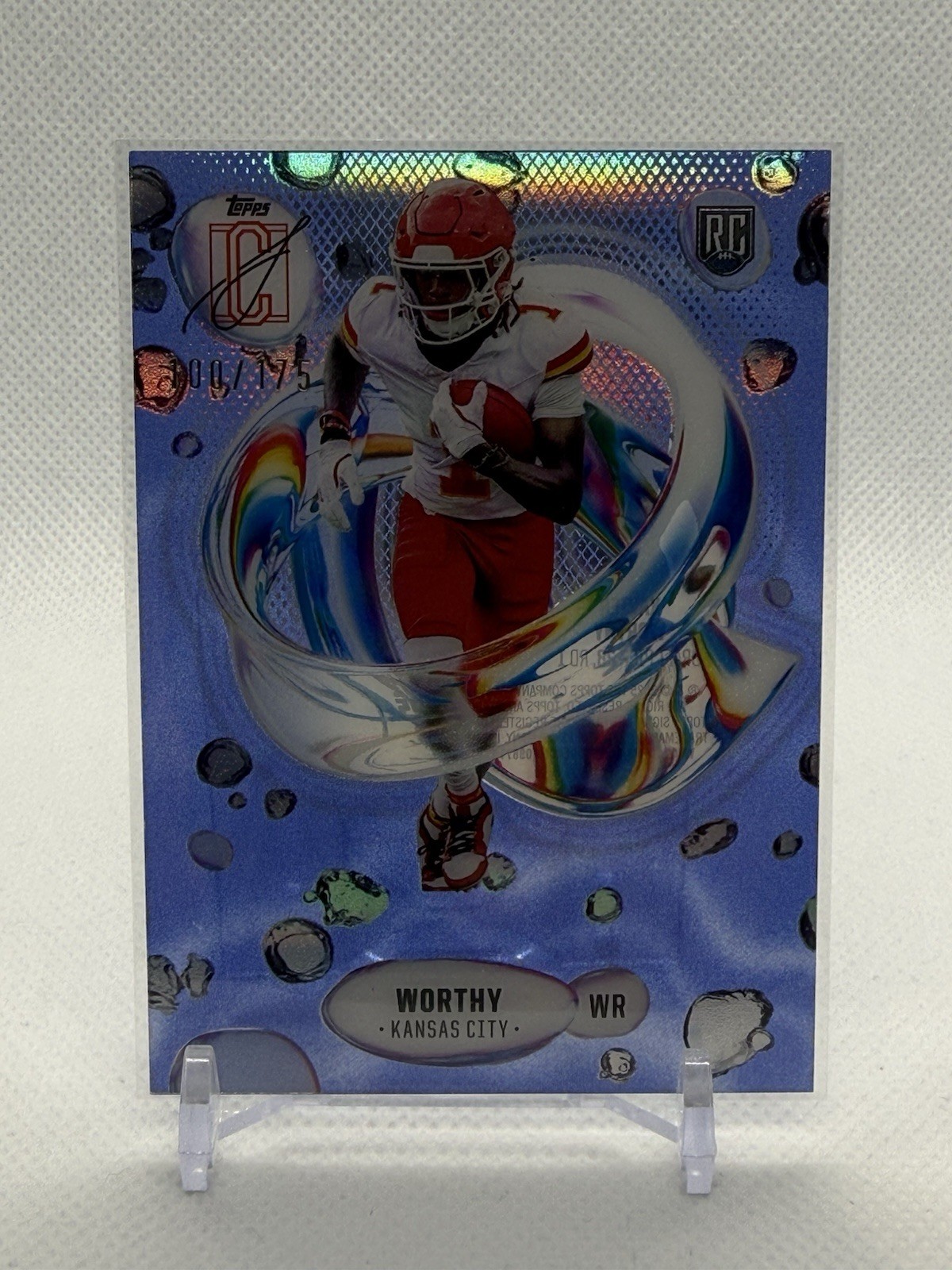 Xavier Worthy Topps Signature Class Fluidity #F8 Blue
