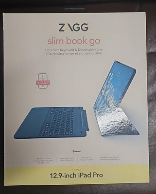 New ZAGG Apple iPad Keyboard Folio Case for 2018 iPad Pro 12.9 Ultra Thin