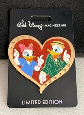 Disney WDI Donald & Daisy Duck Valentine's Day Gem Hearts LE 300 Pin